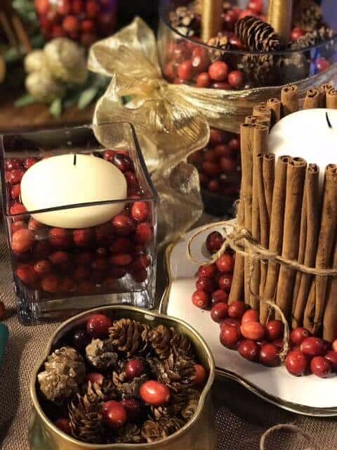 Cranberry Holiday Decor